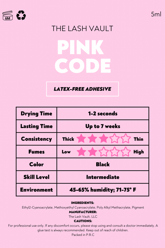 Pink Code Latex-Free Adhesive
